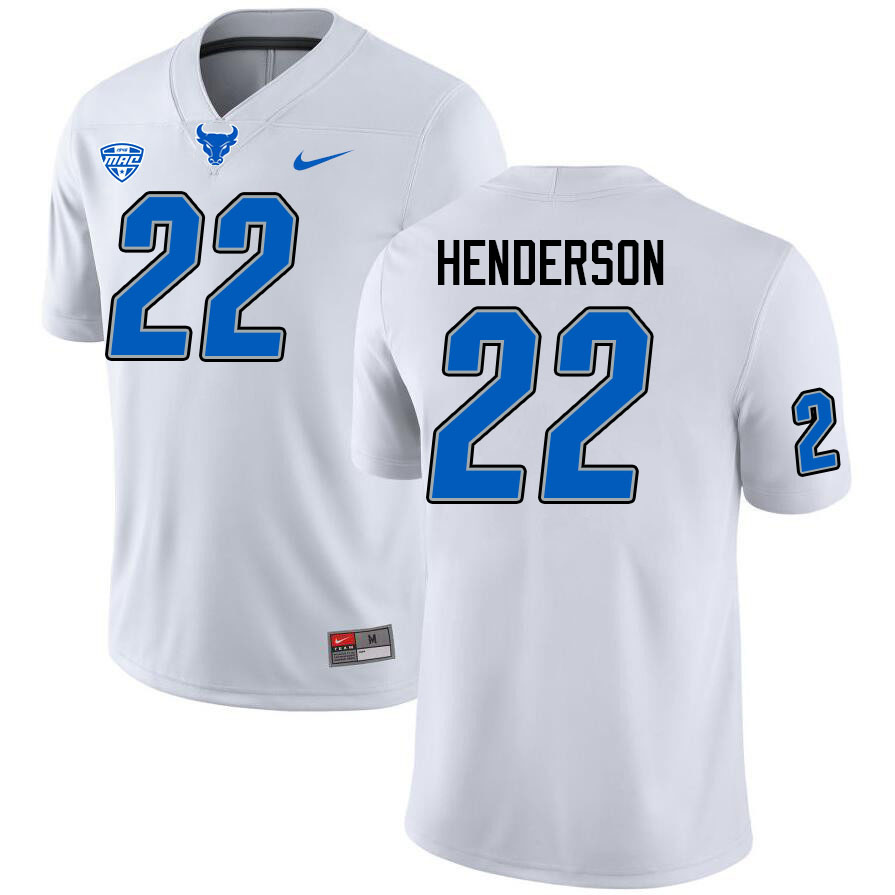Buffalo Bulls #22 Al-Jay Henderson College Football Jerseys Stitched Sale-White